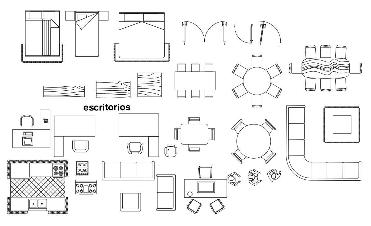 Detail of Furniture Cad Block - Cadbull