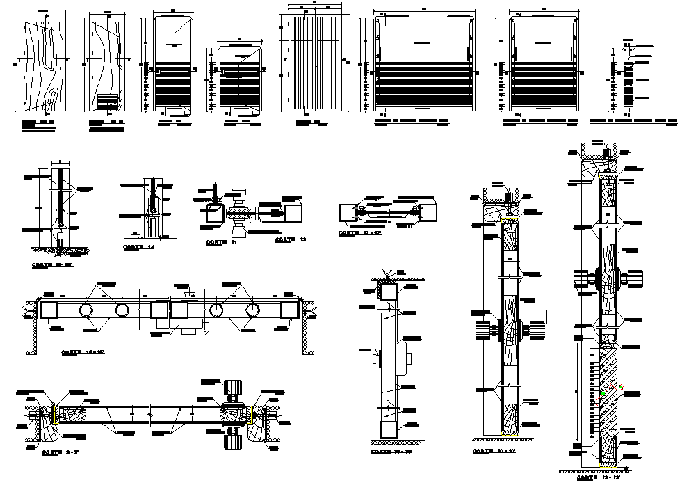 Detail of door dwg file - Cadbull