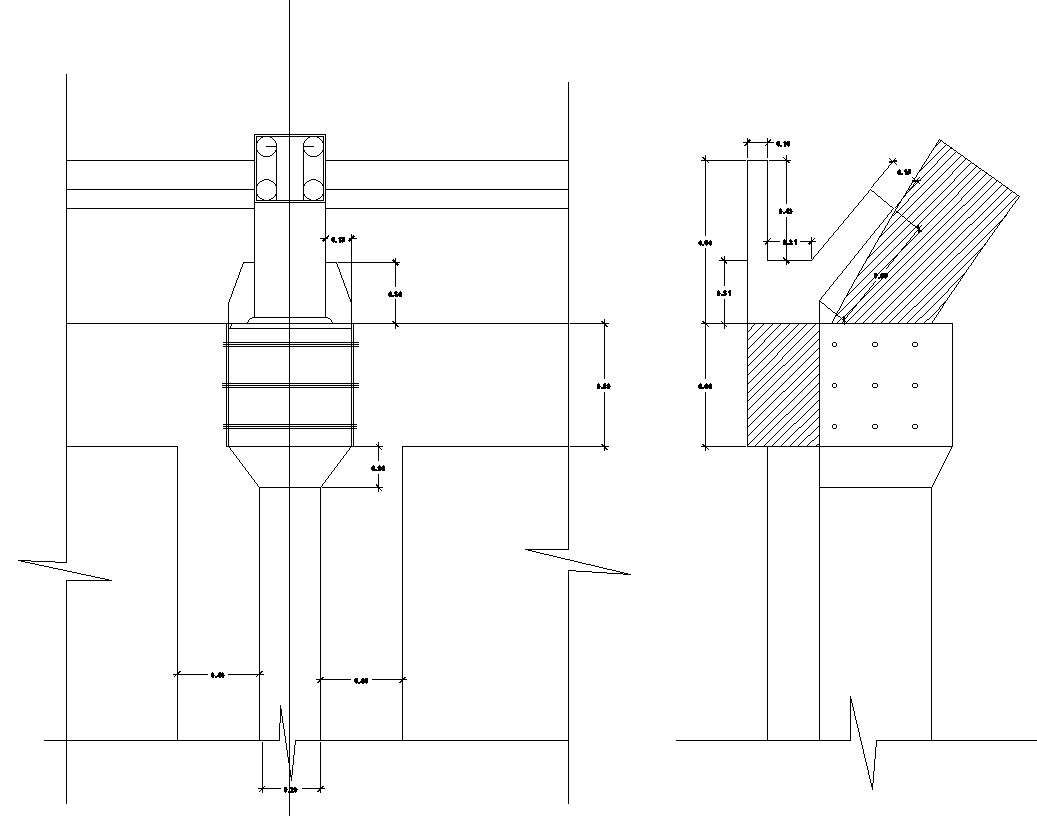 Detail drawing of metallic structure specification in AutoCAD 2D, dwg ...