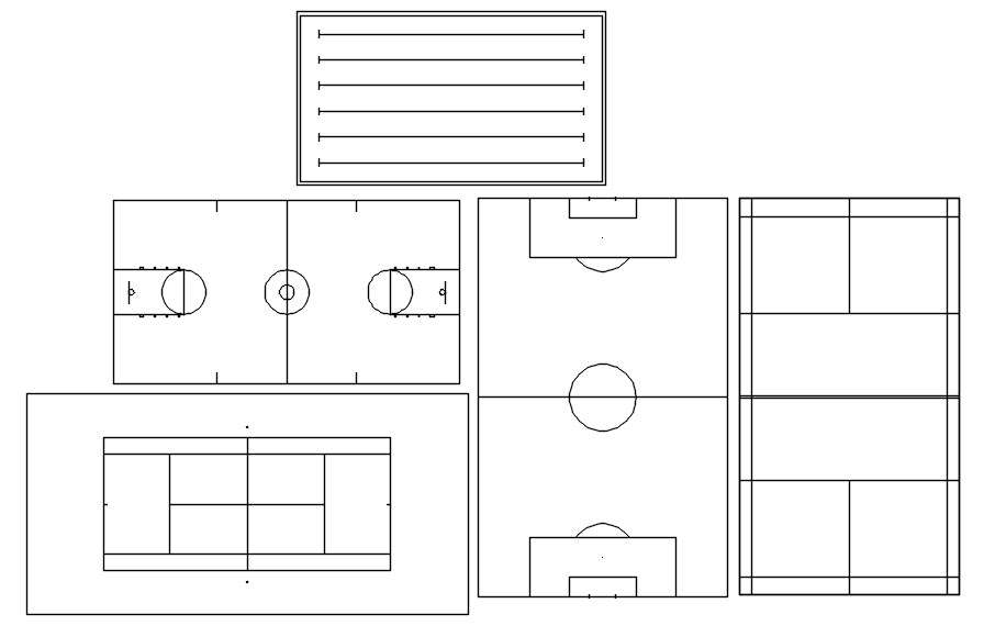 Detail drawing of sports club in AutoCAD 2D, dwg file, CAD file - Cadbull