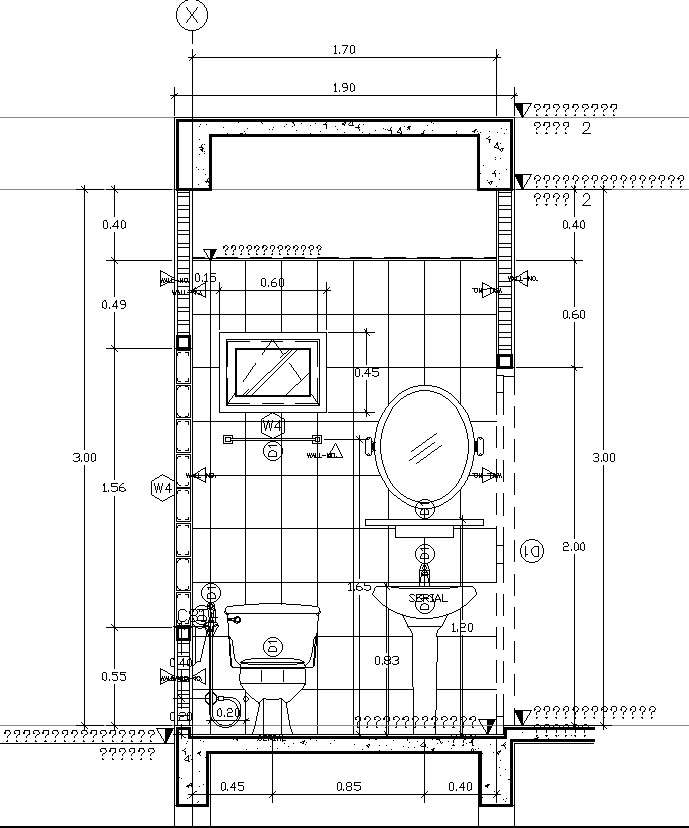 Detail drawing of washroom in AutoCAD, dwg file, CAD file - Cadbull