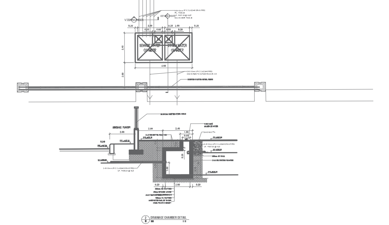 Detailed Drainage Chamber Drawing in AutoCAD DWG File - Cadbull