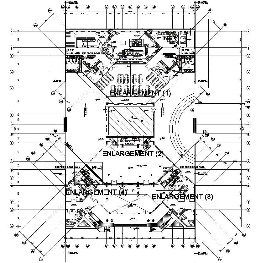 Detailed Ground Floor Plan with Water Supply System CAD Drawing - Cadbull