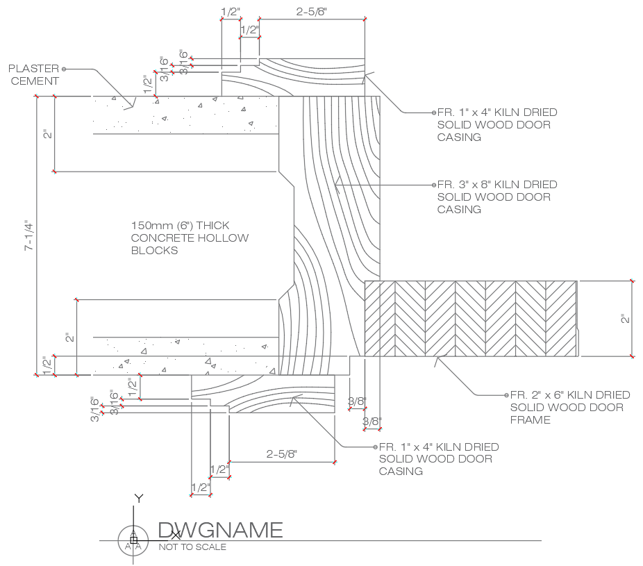 Detailed Main Entry Door Jamb Design In AutoCAD DWG File Cadbull