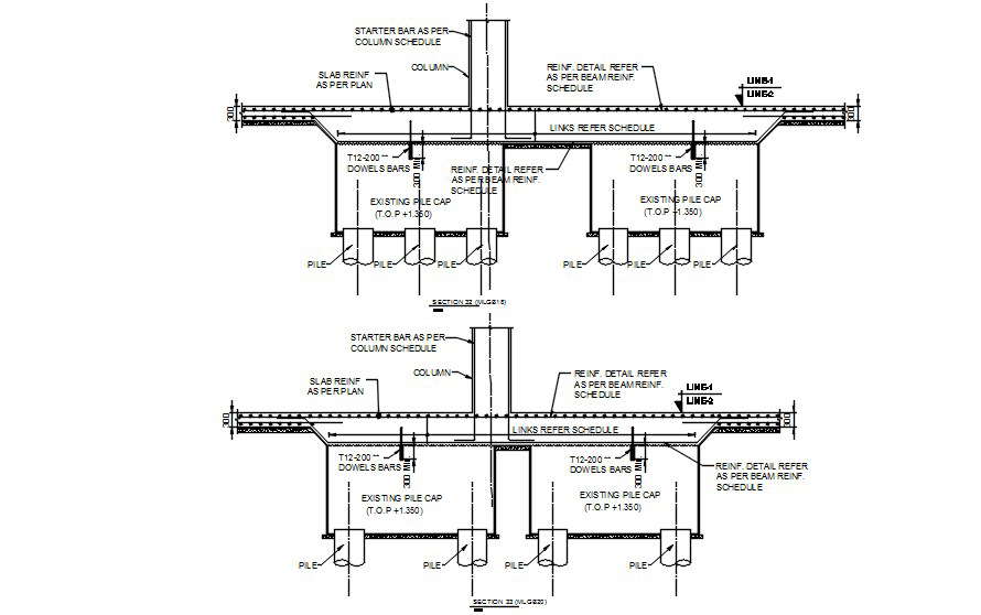 Detailed drawing of Reinforcement given in this autocad drawing file ...