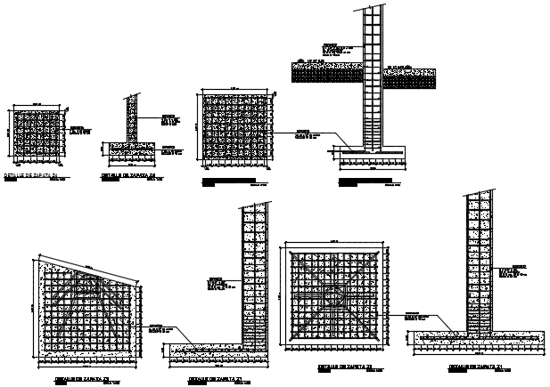 Detailing Of Foundation Section Plan Dwg File Cadbull