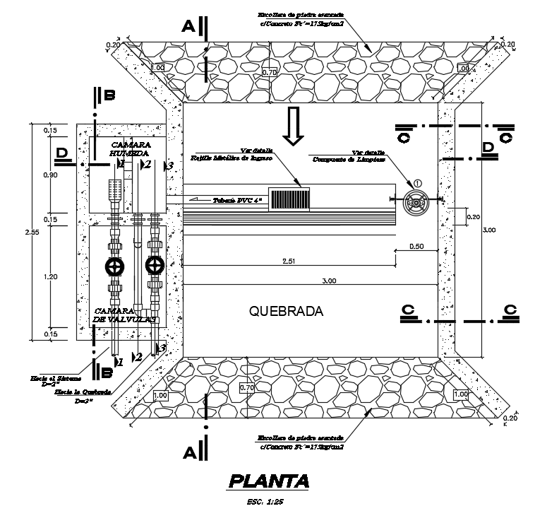 Detail of pipeline drawing specified in this AutoCAD file. Download the ...