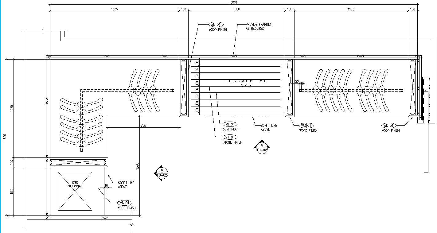 Detail plan of wardrobe in AutoCAD. - Cadbull