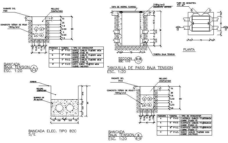 Details bench low tension dwg file - Cadbull