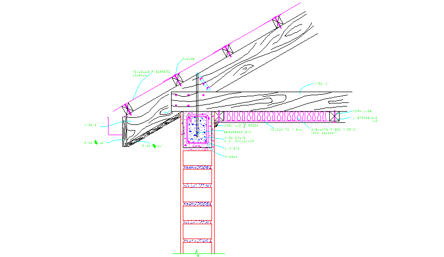 Details of a wooden roof - Cadbull