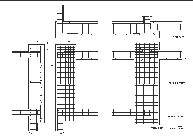 Details of beams, footings and reinforced foundation - Cadbull