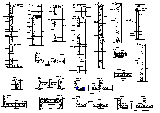 Details of door installation with column and beam dwg file - Cadbull