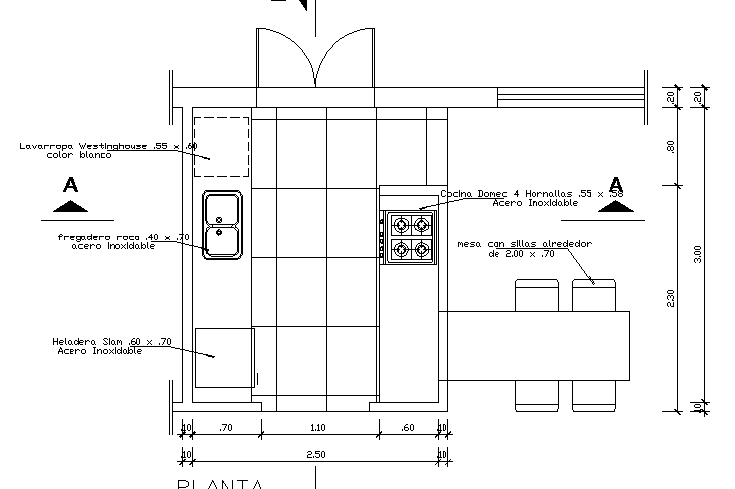 Details Of Kitchen With Dining Area Dwg File - Cadbull