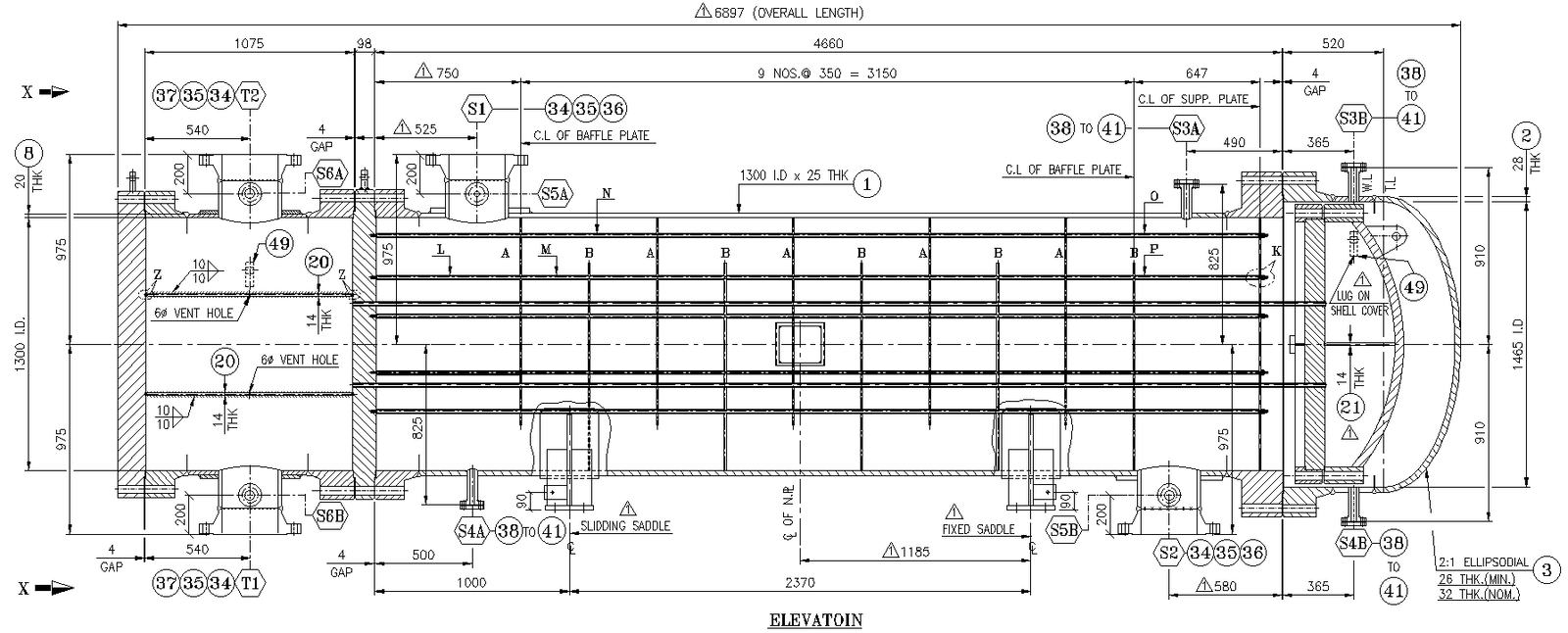 Detail Section Of Heat Exchanger DWG AutoCAD File - Cadbull