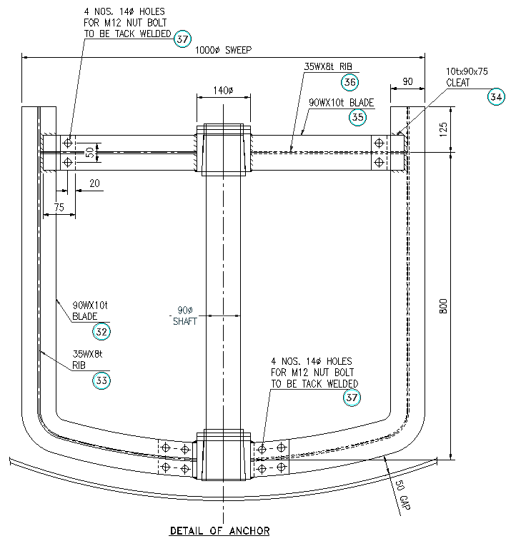 Details of anchors design dwg autocad drawing . - Cadbull