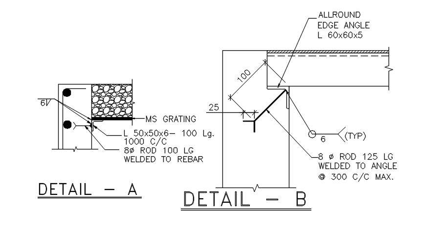 Details of angle section details are given in this 2D Autocad DWG ...