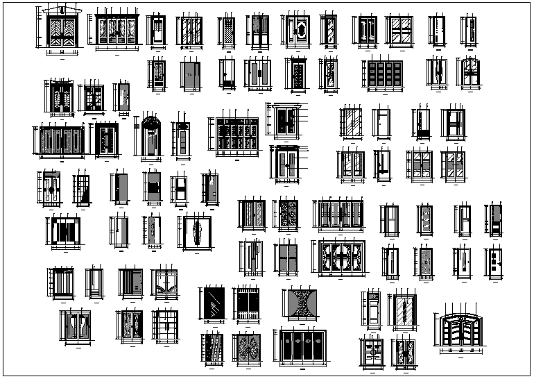 Different door design view - Cadbull