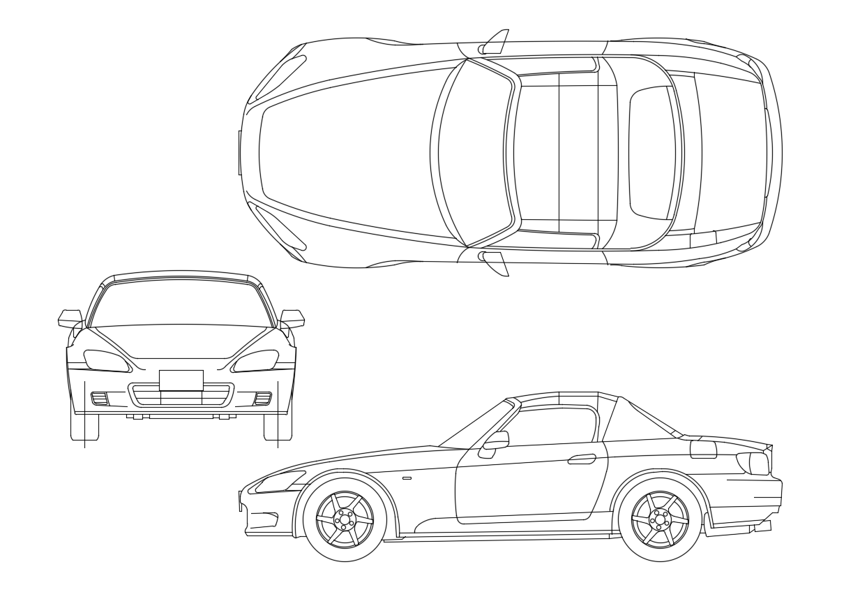 Different position and design of car block dwg file - Cadbull