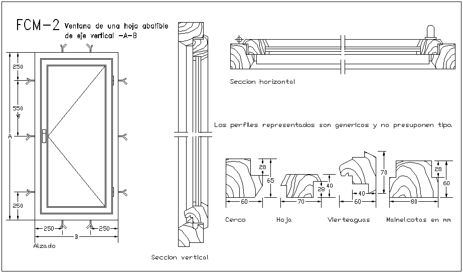 Different Profile View Of Door With Sectional View Dwg File Cadbull