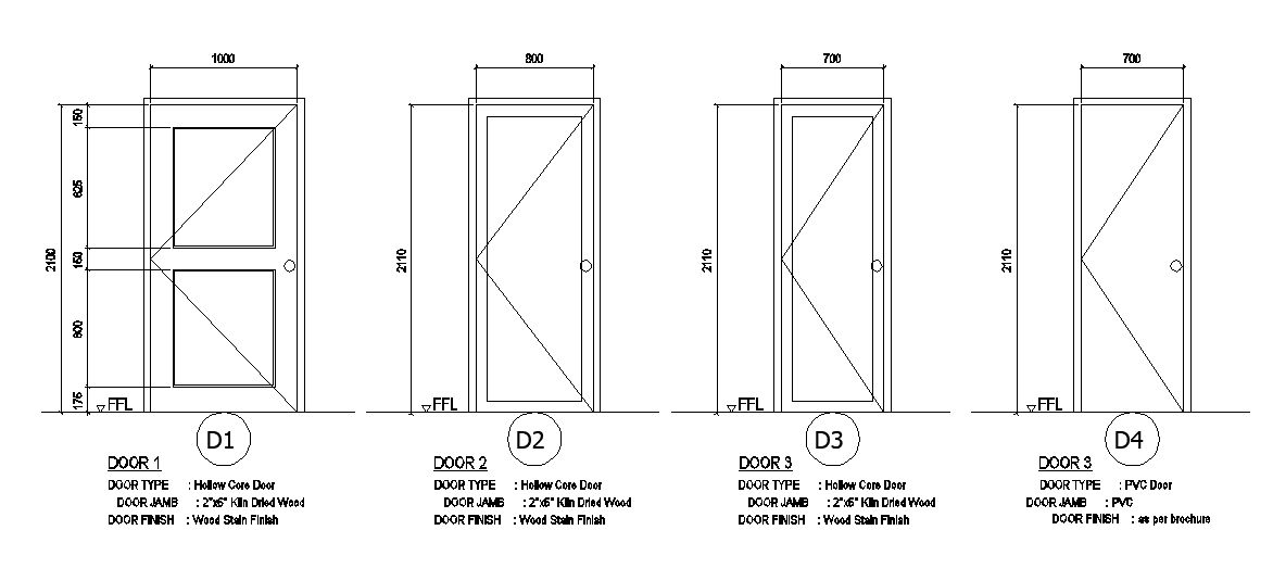 Different Type Of Doors CAD File Download - Cadbull