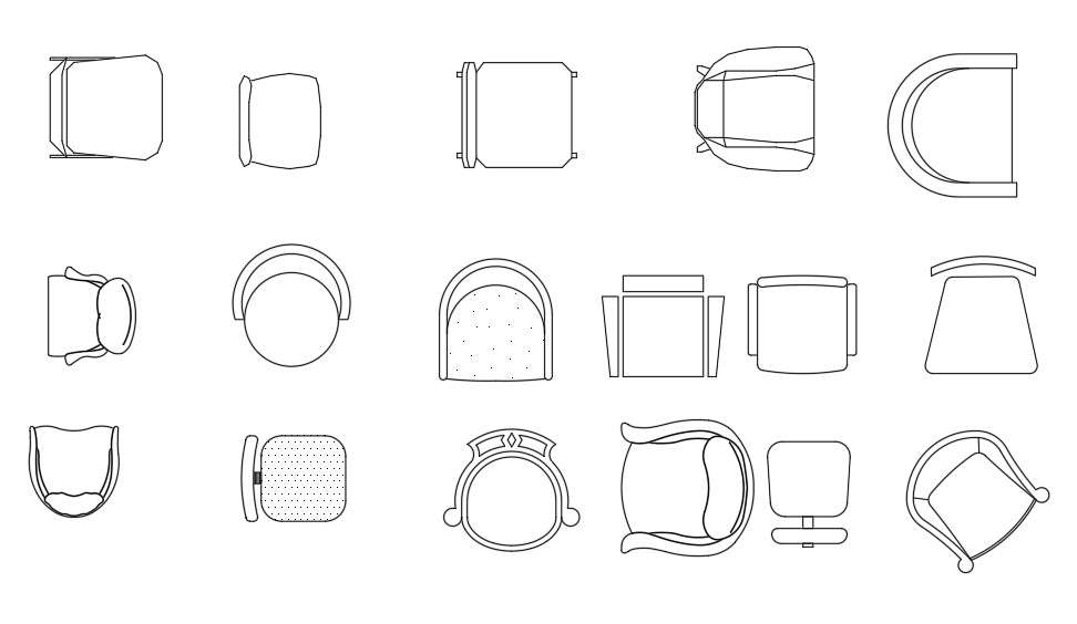 Different Types of Chair CAD Blocks Free Download DWG File - Cadbull