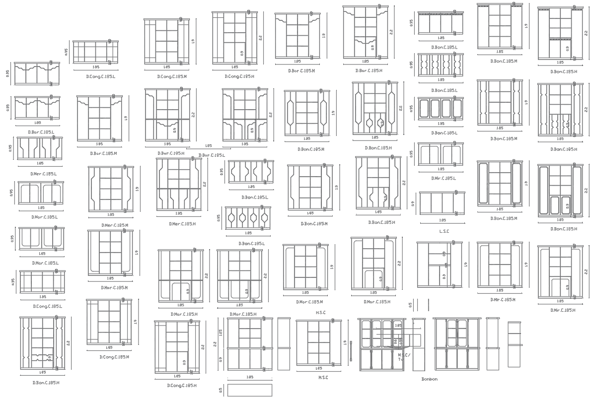 Different Types of Door and Windows CAD Blocks In DWG File - Cadbull