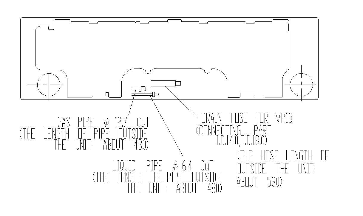 Different Pipe Connection Of Air Conditioner Details In AutoCAD 2D ...