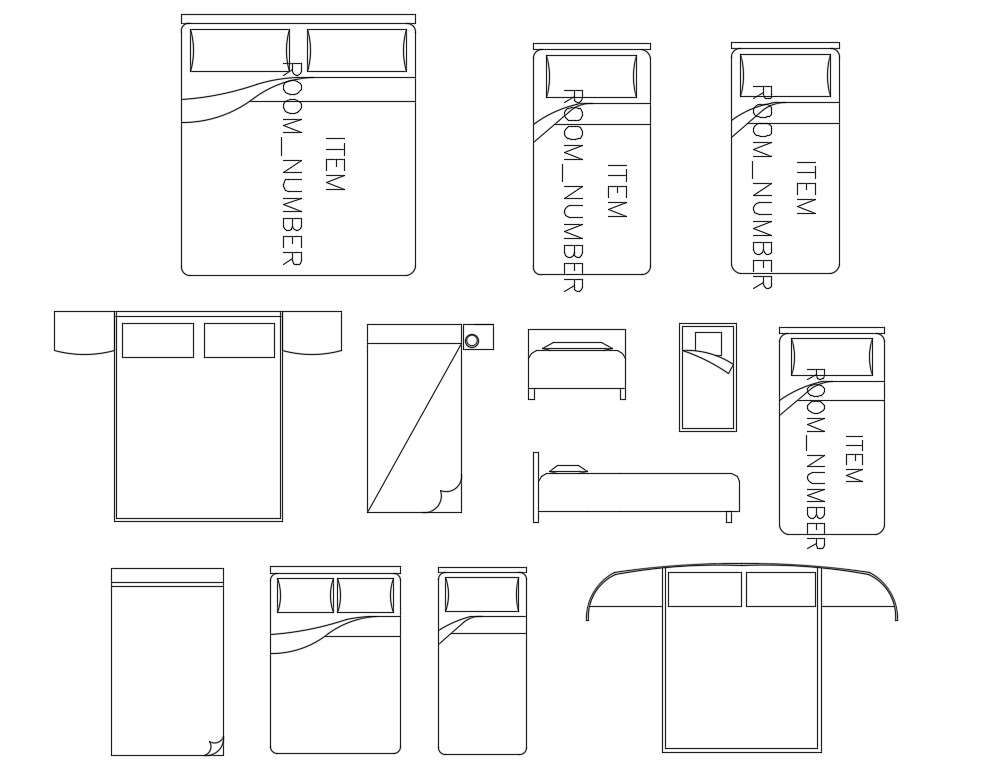 Different types of 2d Bed design Autocad furniture drawing blocks ...