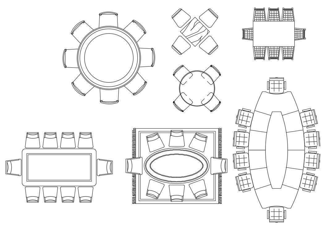 Different types of awesome dining table block elevation design ...