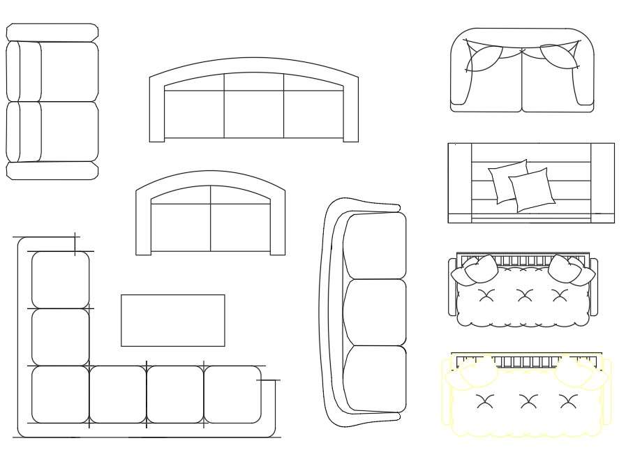 Different Types Of Foyer Sofa Autocad Furniture Drawingsdownload The