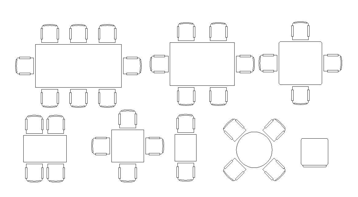 kitchen table cad