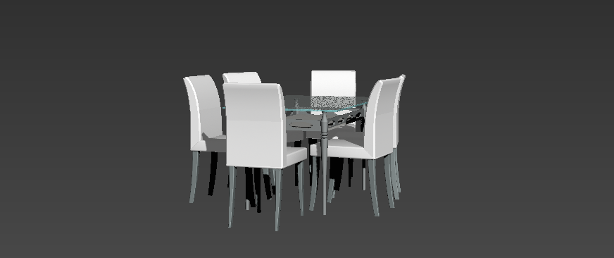 Dining table and chair 3d model 3d max file - Cadbull