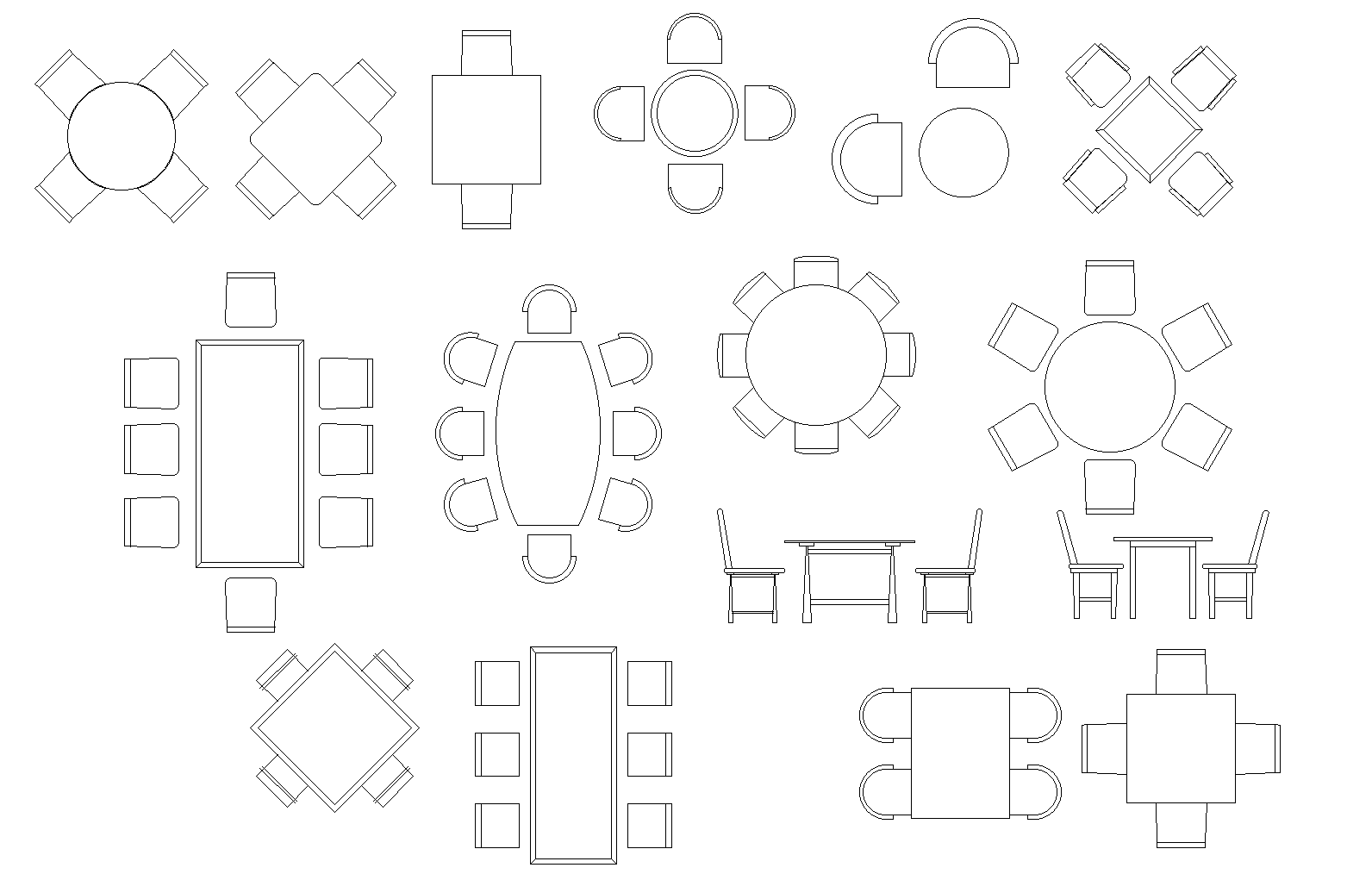 Dining Table Set Plan Detail Dwg File Cadbull   Dining Table Set Plan Detail Dwg File. Mon Apr 2018 11 04 35 