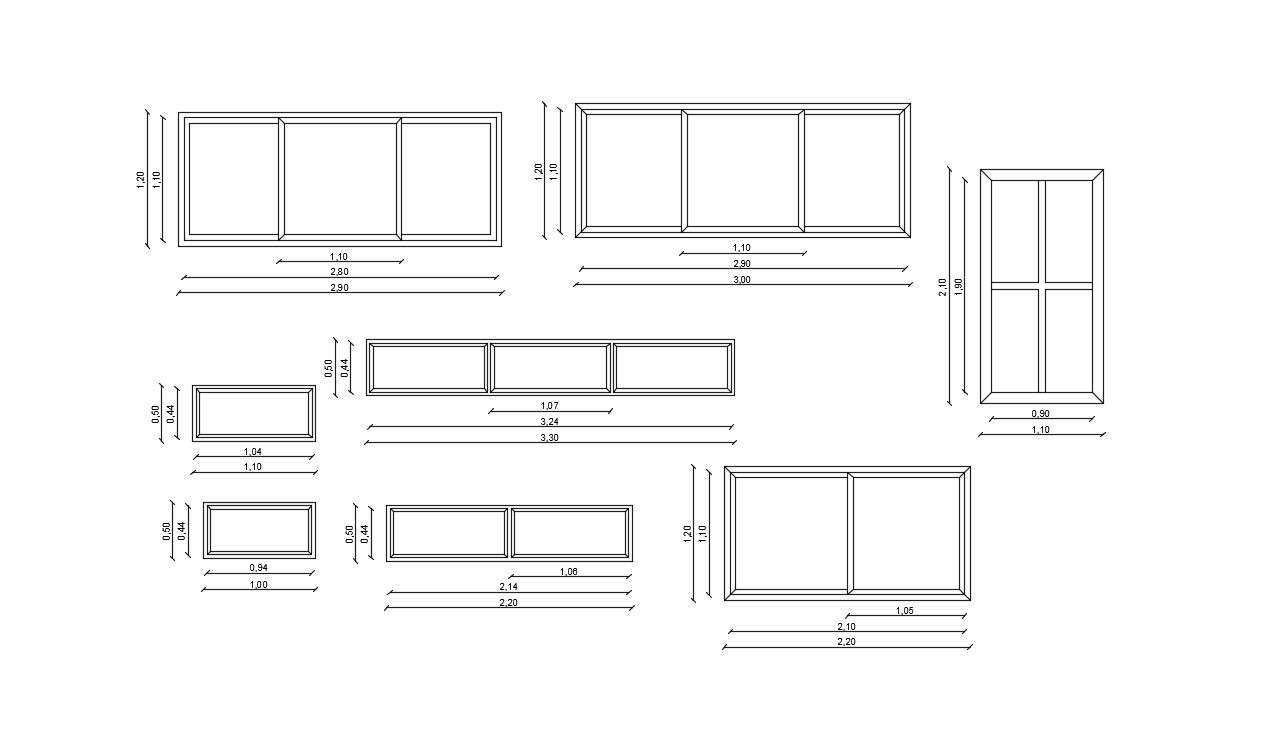 Door And Window Design AutoCAD File - Cadbull