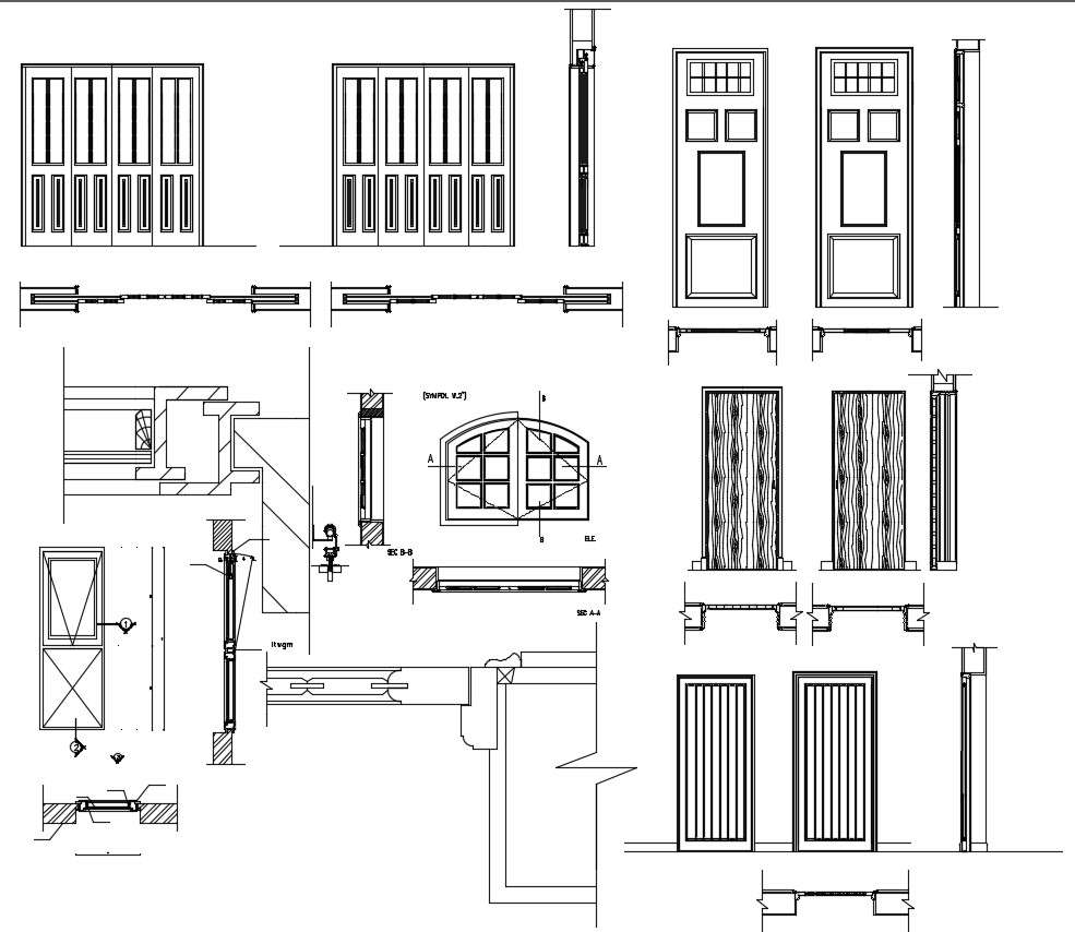 Door CAD Blocks Download - Cadbull