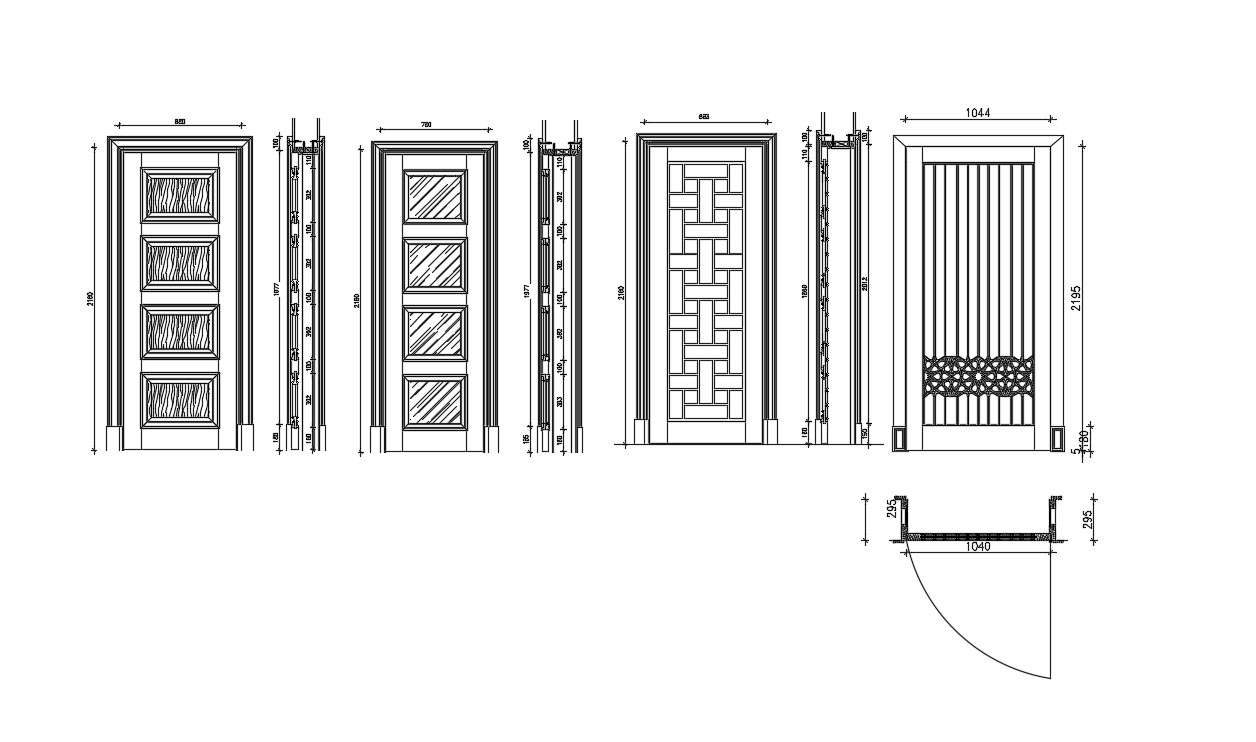 Door Detail Auto CAD Detail File Free Download - Cadbull