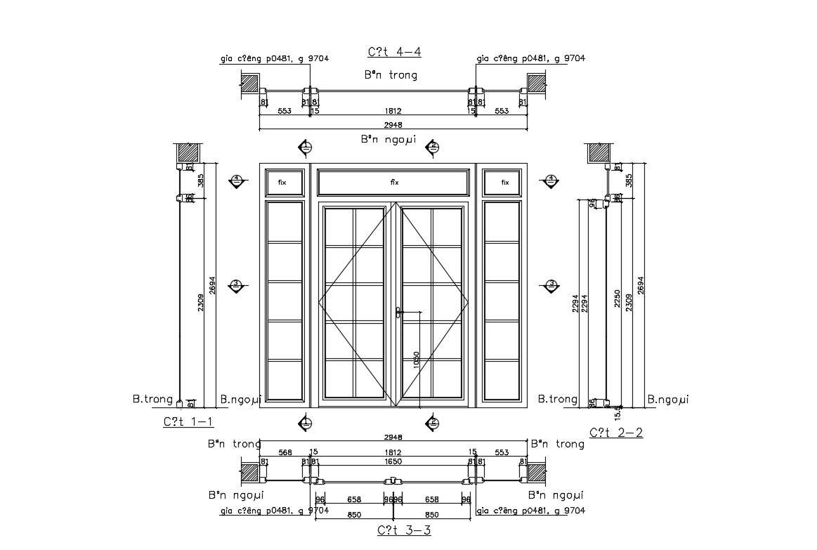 Door Detail DWG File Free Download - Cadbull