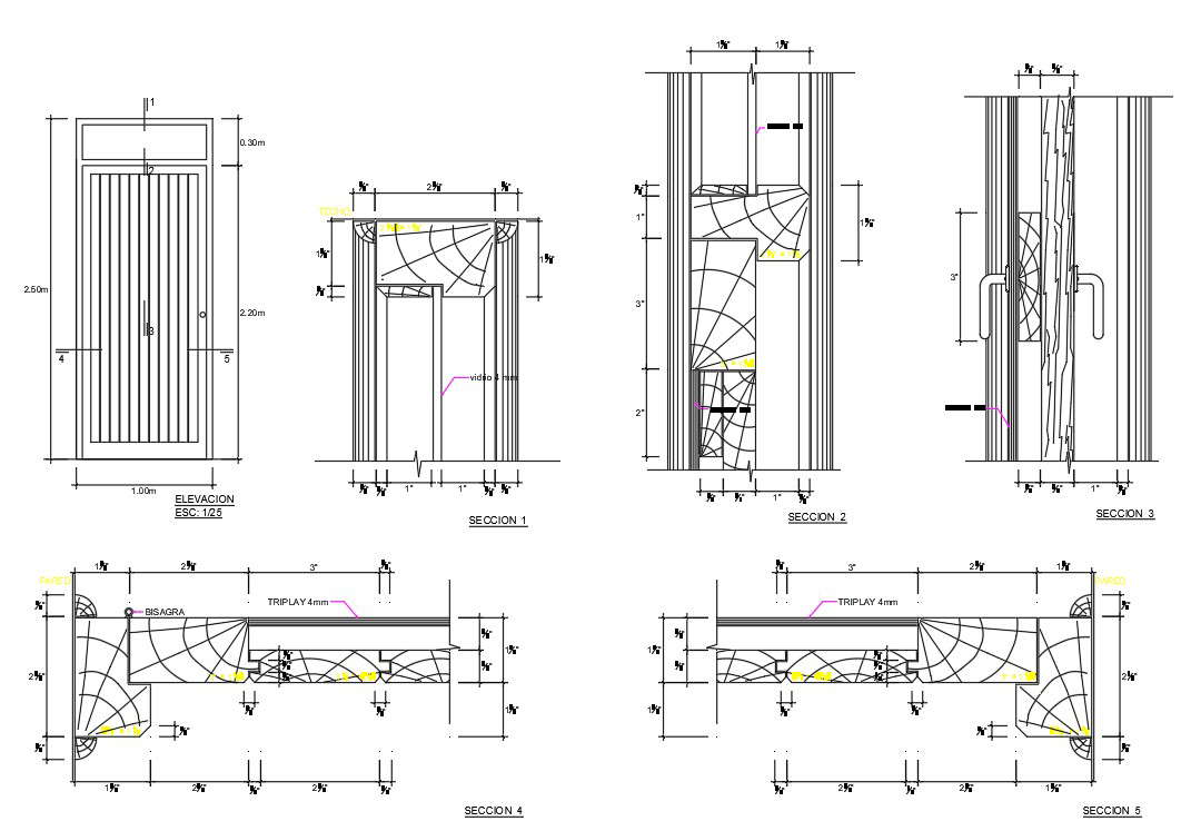 Door Frame Design Cadbull