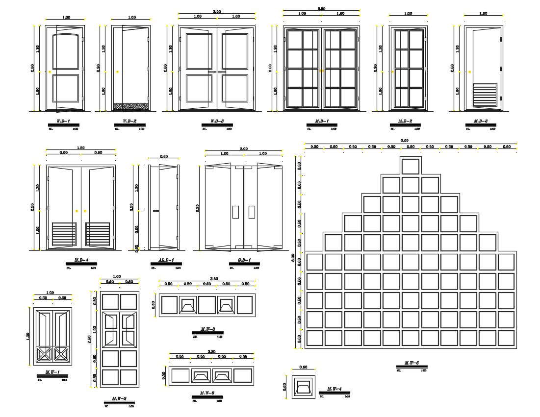 Door and Window CAD Blocks - Cadbull