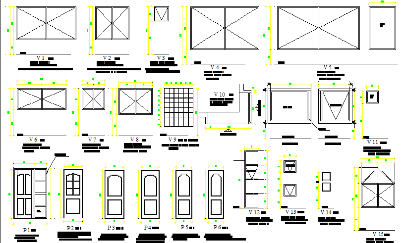 Door And Window Details Of House Dwg File Cadbull