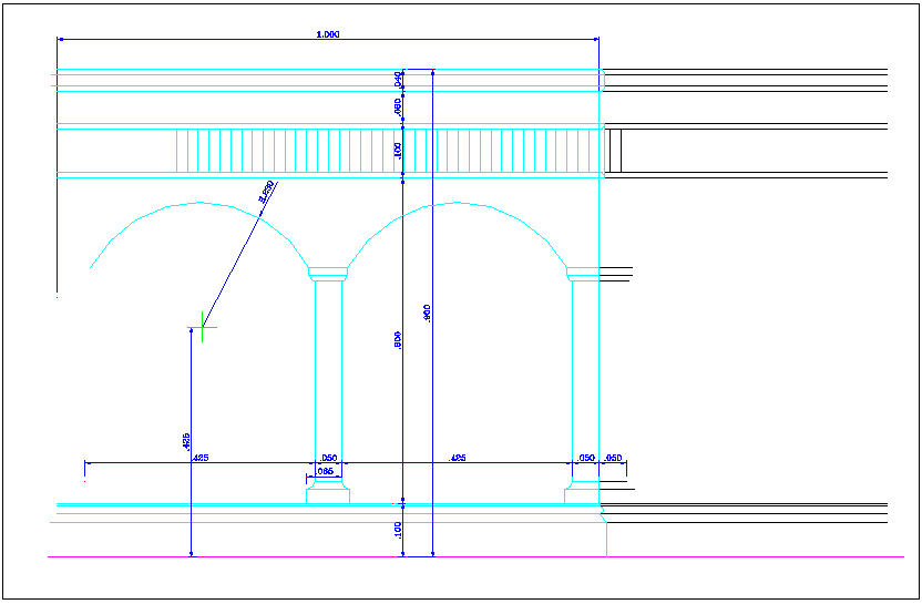 Door Design With Islamic Art View And Designer Column View Dwg File