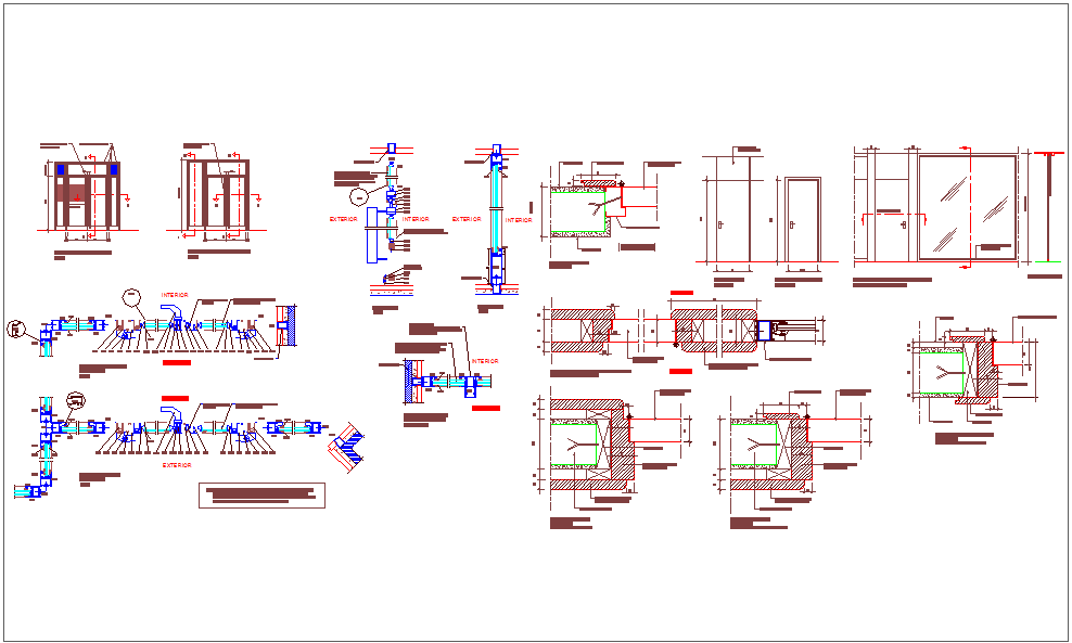 Door design with carpentry detail - Cadbull