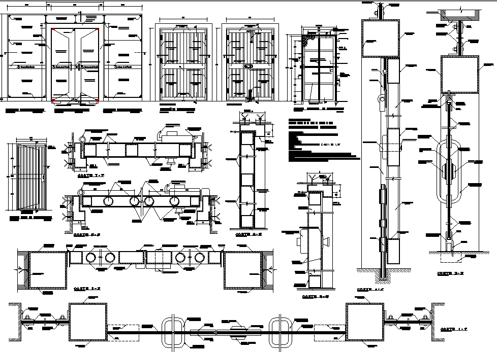 Door framing elevation detail dwg file - Cadbull