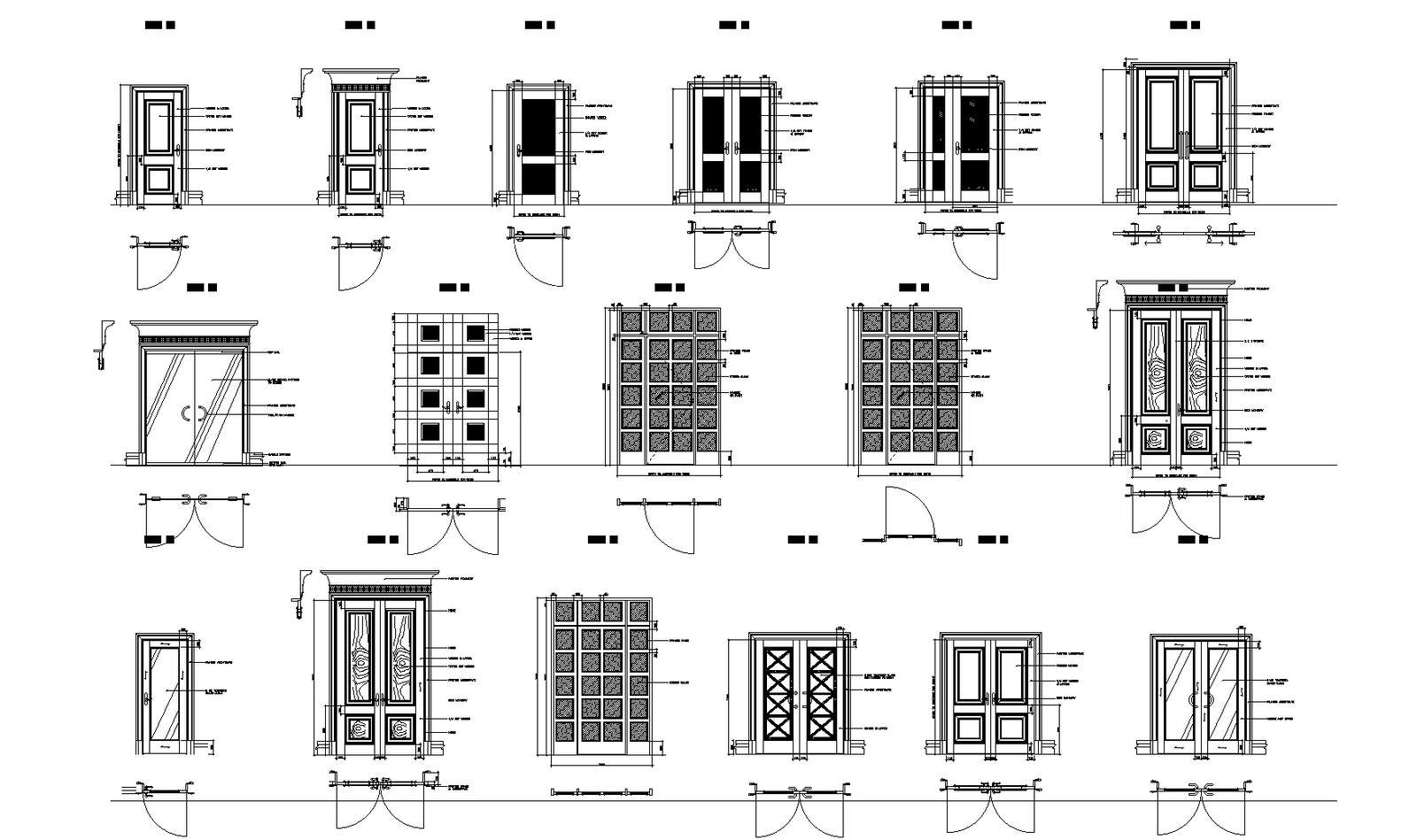 Door plan detail dwg file. - Cadbull