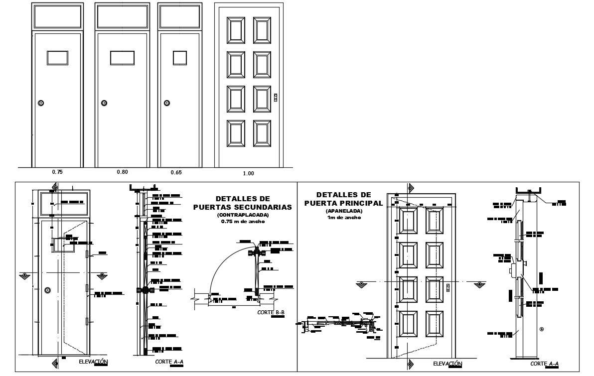 Door Design Detail Cad Drawing Is Given In This Cad File. Download This 