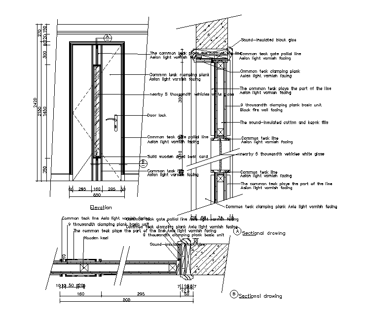 Door detail drawing separated in this AutoCAD file. Download this 2d ...