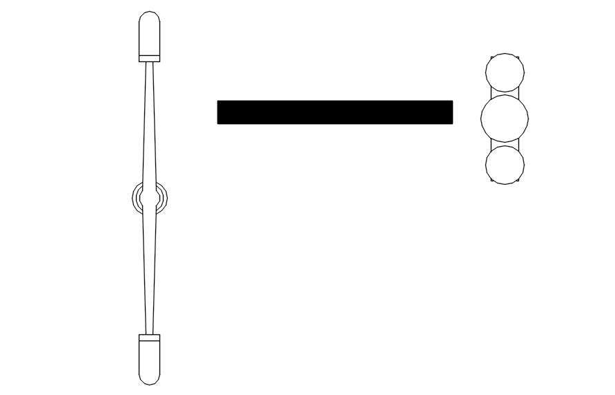 Door handle design cad blocks in AutoCAD, dwg file. - Cadbull