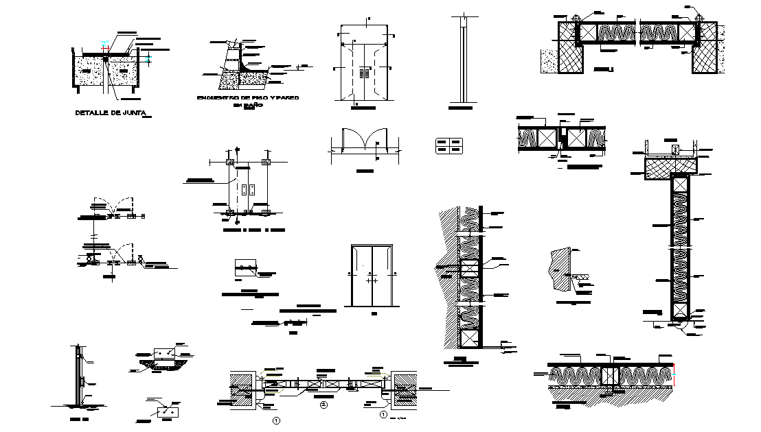 Door section details defined in this AutoCAD 2D DWG drawing file ...