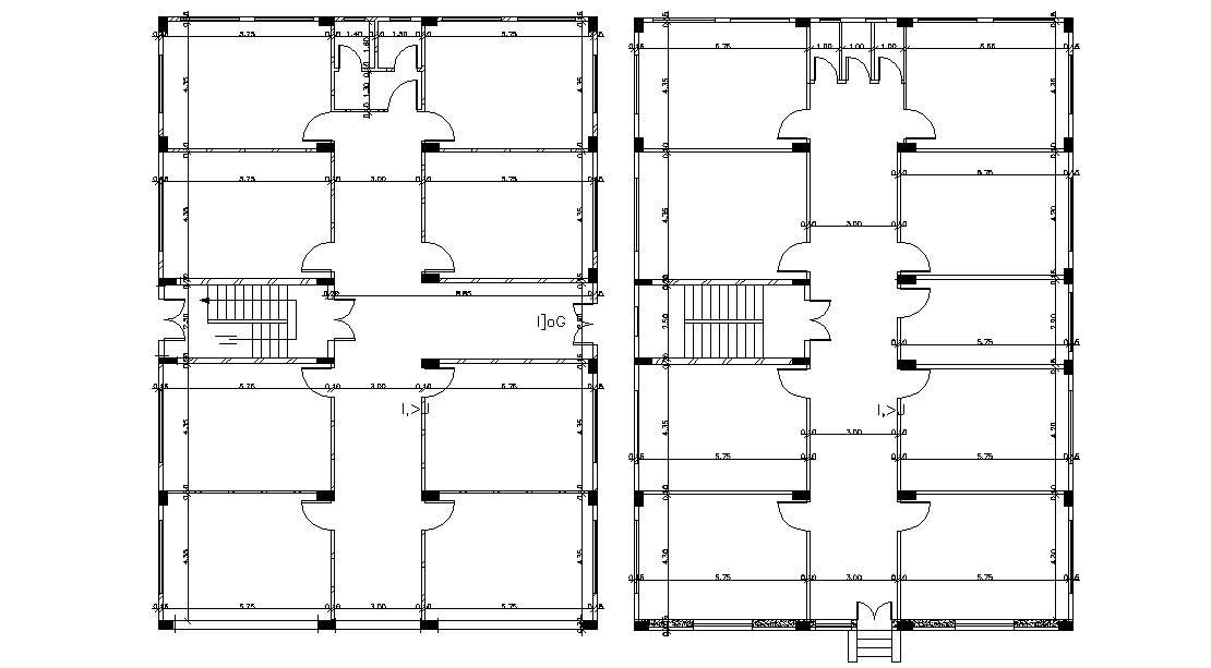 Dormitory Building Plan Autocad File Download Cadbull