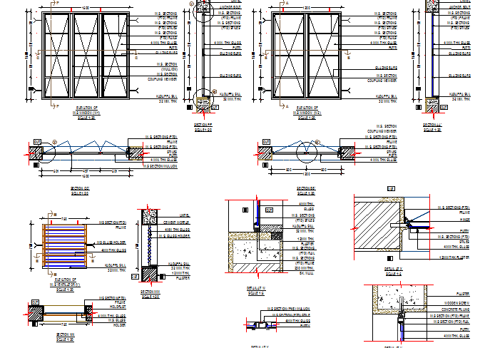 Double And Single Door Installation Details Of House Dwg File Cadbull 7537